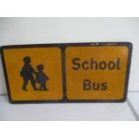 A vintage School Bus sign