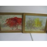 A pair of Impressionist oil paintings both signed AHF ( Amy Fowler) dated 1934/6