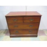 A Victorian stain chest of four drawers