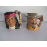 Two Royal Doulton "the wild west collection" Buffalo Bill & Geronimo character jugs