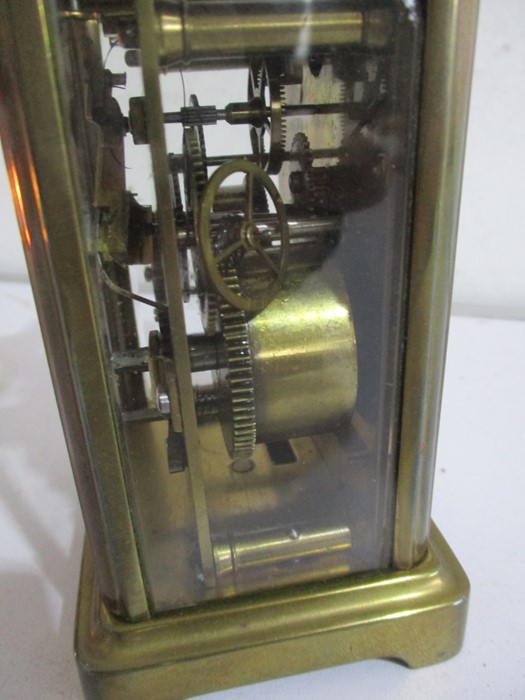 A brass chiming carriage clock ( A/F) - Image 5 of 6