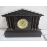 A slate mantle clock