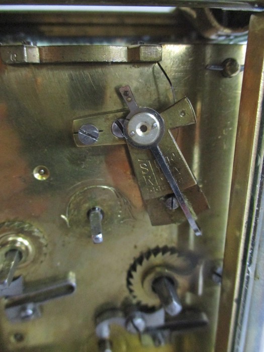 A brass chiming carriage clock ( A/F) - Image 4 of 6