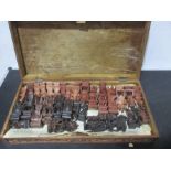 A hand carved Balinese chess set and board