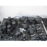 A collection of Pentax cameras and lenses etc