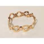 A 9ct gold bracelet. Weight 13.96g