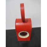 A red road traffic warning paraffin lamp - W&CF