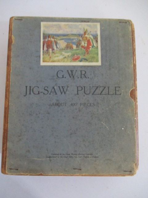 A selection of various games including playing cards, two GWR jigsaw puzzles, peg doll etc - Image 5 of 10