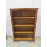 A set of pine freestanding shelves