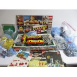 A boxed Lego Electric Inter-City Train Set, along with other Lego.