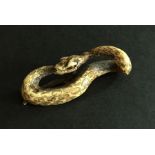 A late 19th / early 20th century ivory carving of a snake, signed to underside.