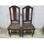 A pair of antique country chairs