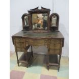 An Edwardian inlaid ladies writing desk