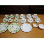 A Villeroy & Boch"Geranium" along with "Tudor Shape" china part tea sets