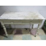 An Edwardian painted marble topped washstand A/F