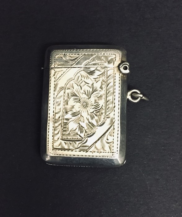 A hallmarked silver vesta case. - Image 2 of 3