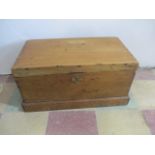 A pine blanket box - key in office