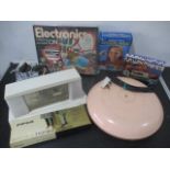 A selection of various items including Belling bed warmer, Pifco trouser press, teasmade, junior