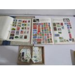 Two albums of worldwide stamps along with loose stamps