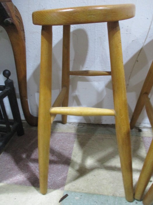 A set of six matched Ercol style stools - Image 4 of 5