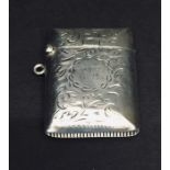 A hallmarked silver vesta case.