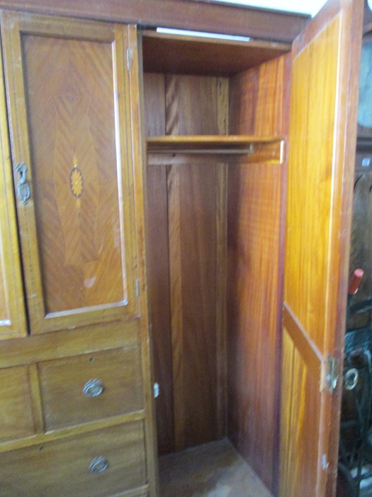 An Edwardian compactum with two mirrored doors, cupboard and drawers under - Image 6 of 7