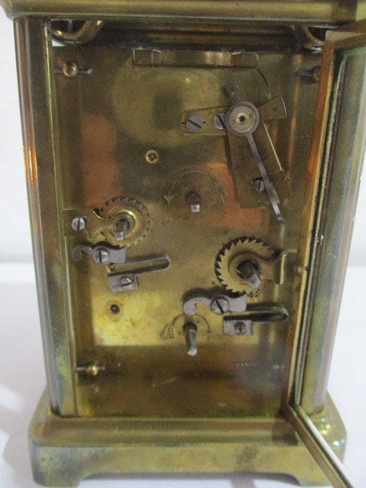 A brass chiming carriage clock ( A/F) - Image 3 of 6