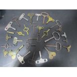 A collection of clock keys etc.