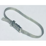 A 9ct white gold bracelet. Weight 9.7g
