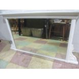 A white painted overmantle