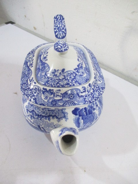 A Spode Copeland Blue Italian tea pot - Image 2 of 5