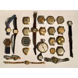 A collection of vintage watches and watch parts