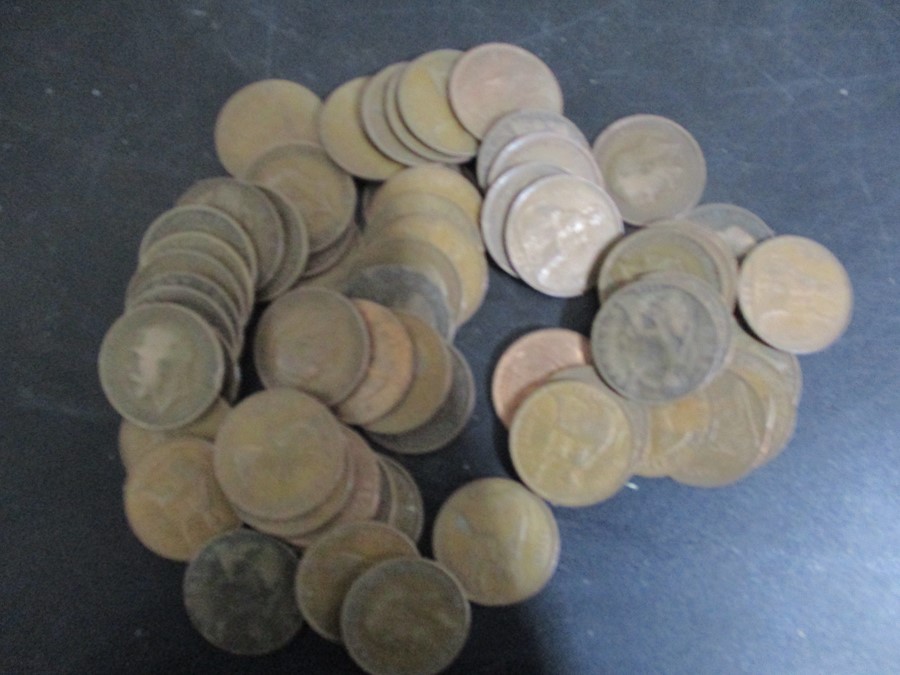 A small collection of old pennies