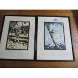 Two limited edition Island prints signed J.H