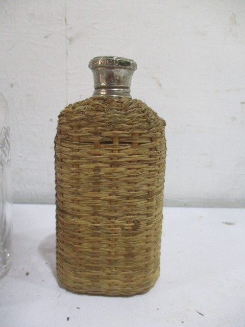An SCM topped scent bottle along with a hipflask, lidded pot etc - Image 5 of 5