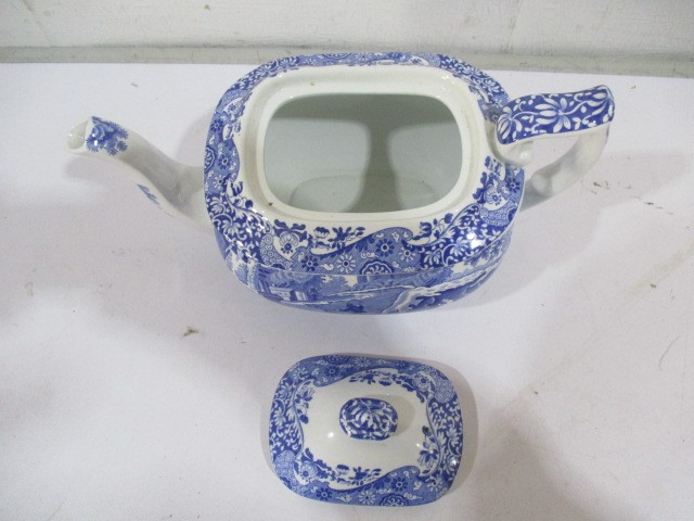 A Spode Copeland Blue Italian tea pot - Image 3 of 5