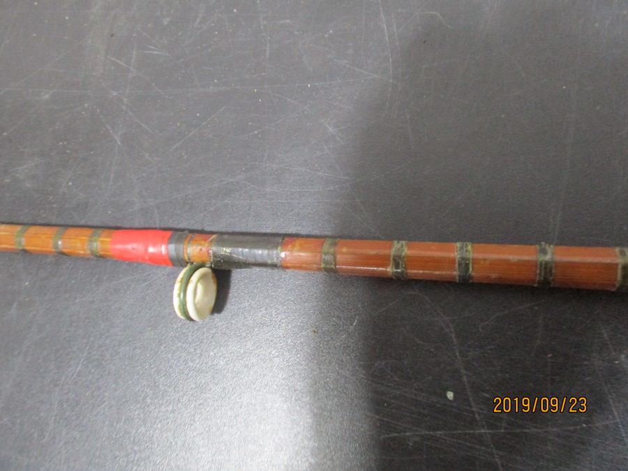 A vintage split cane sea fishing rod A/F - Image 8 of 10