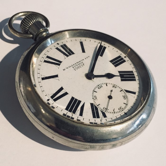 A war issue H Williamson Ltd pocket watch with broad arrow stamp - Image 2 of 3