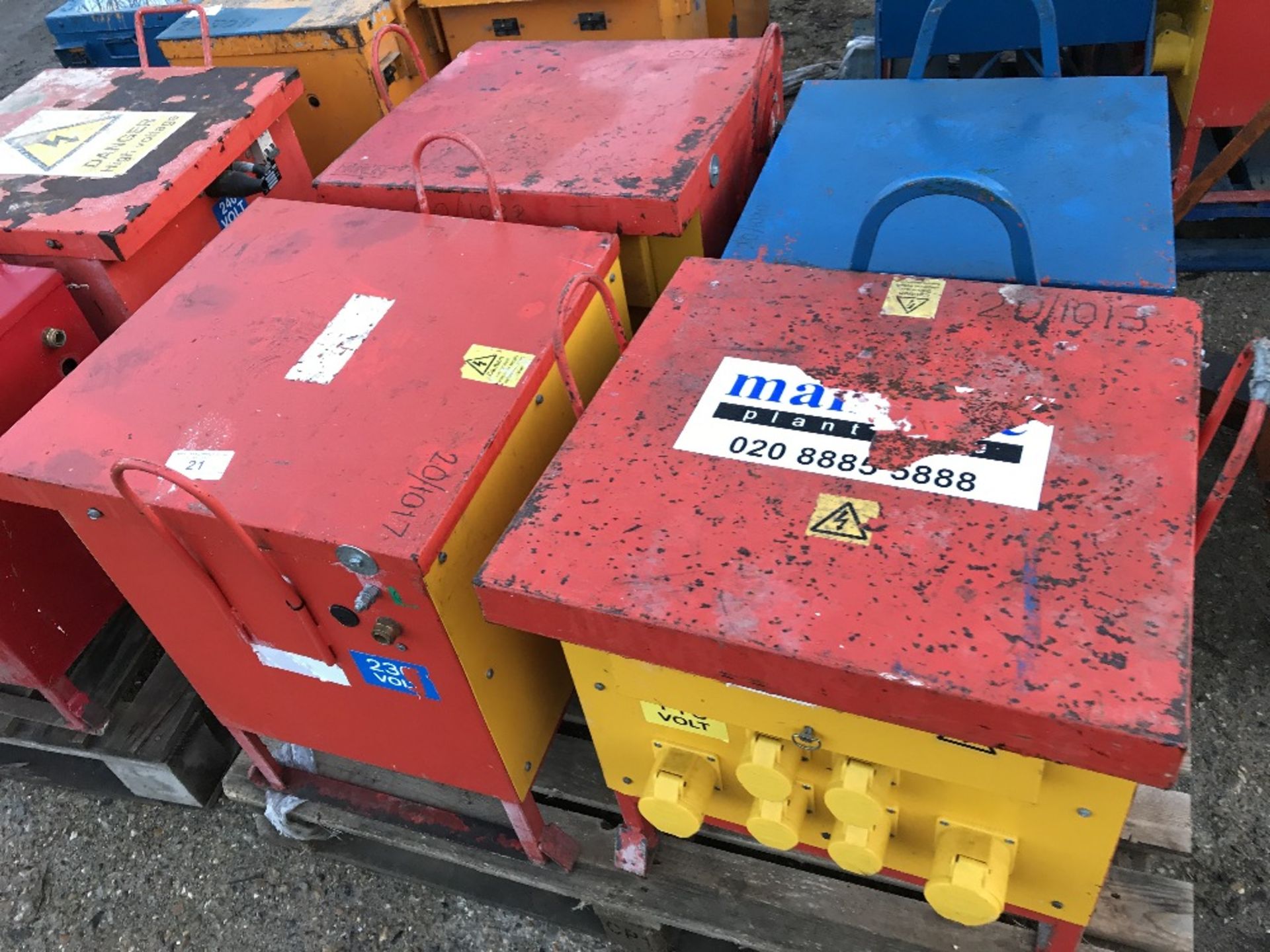 PALLET OF 4 X SITE TRANSFORMERS, UNTESTED
