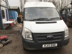 FORD TRANSIT 155T350 MEDIUM TOP PANEL VAN REG:RJ13 DVK 149,513 REC MILES. DIRECT FROM LOCAL