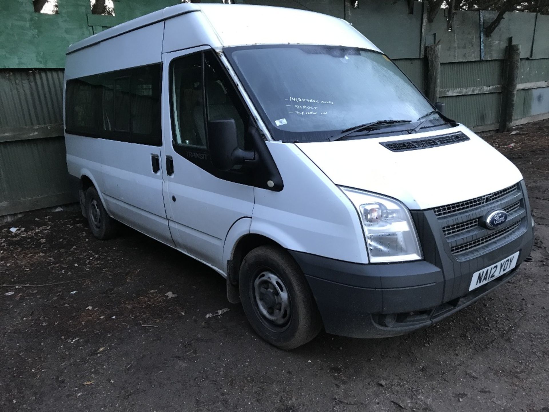FORD TRANSIT 9 SEAT MINIBUS WITH REAR TOOL AREA, REG:NA12 YOY DIRECT FROM LOCAL COMPANY AS PART OF
