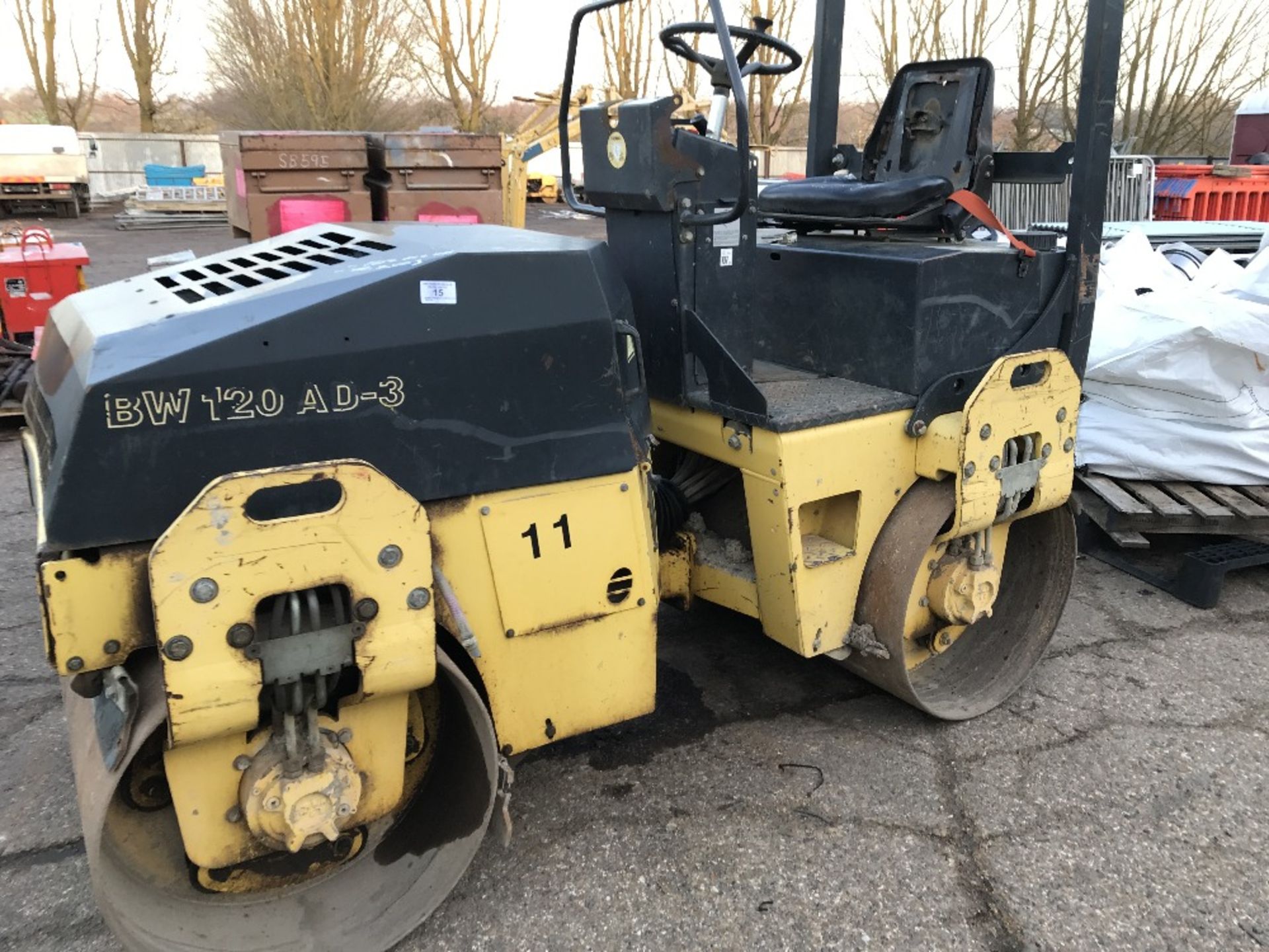 BOMAG BW120AD-3 DD ROLLER YEAR 2003 SN:101170519220 WHEN TESTED WAS SEEN TO DRIVE AND VIBRATE..SEE