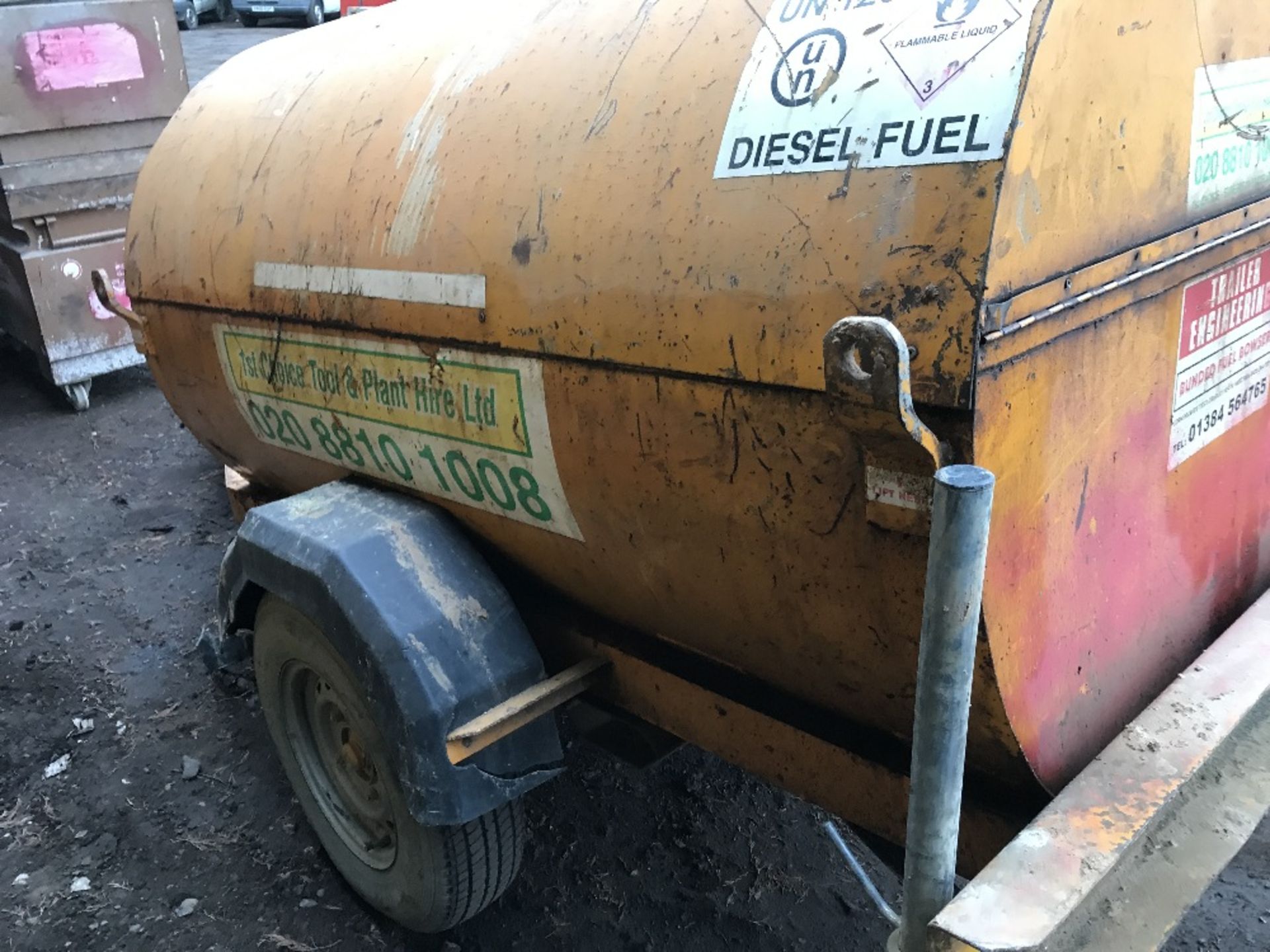 TRAILER ENGINEERING BUNDED DIESEL BOWSER 1000 LITRES - Image 3 of 4