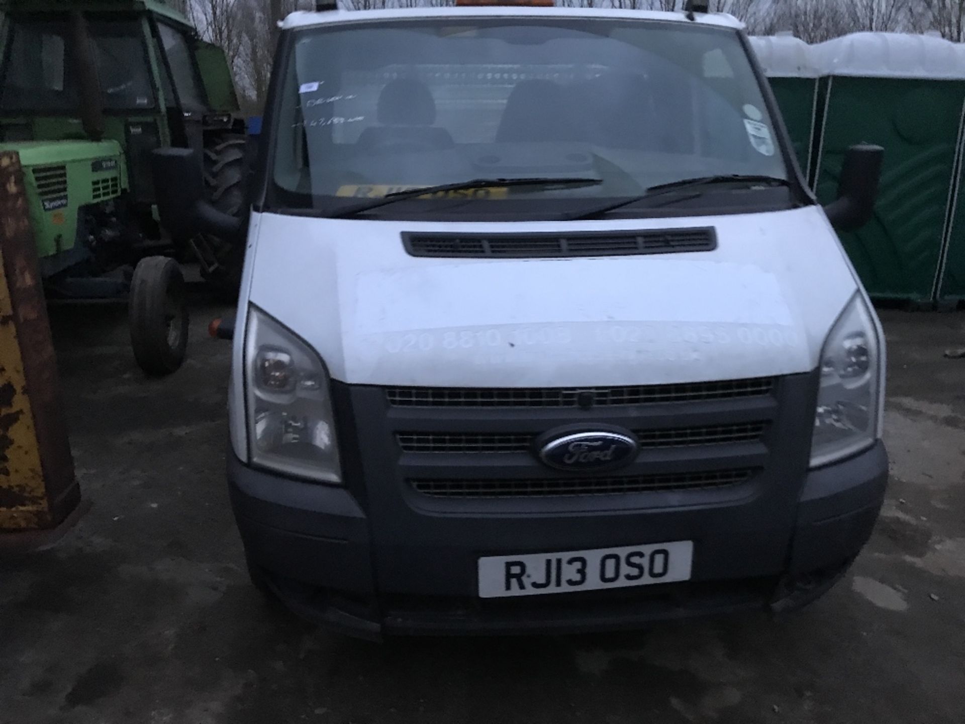 FORD TRANSIT DROP SIDE FLAT BED TRUCK WITH TAIL LIFT REG:RJ13 OSO 147,682 REC MILES. DIRECT EX - Image 9 of 11