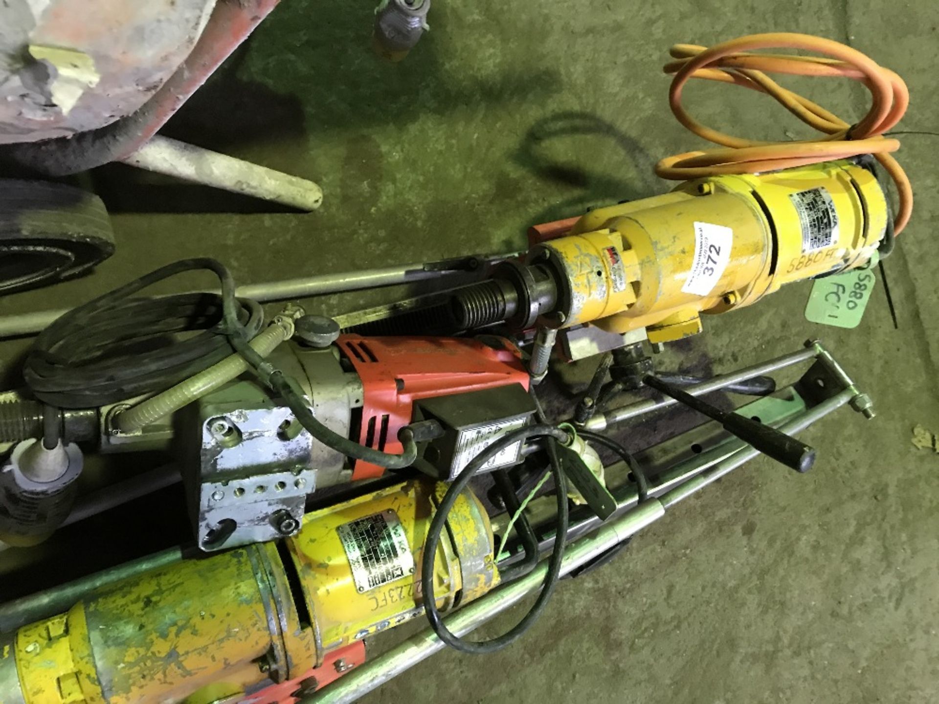 3 X DIAMOND DRILL UNITS C/W 2 X STANDS, CONDITION UNKNOWN - Image 3 of 5