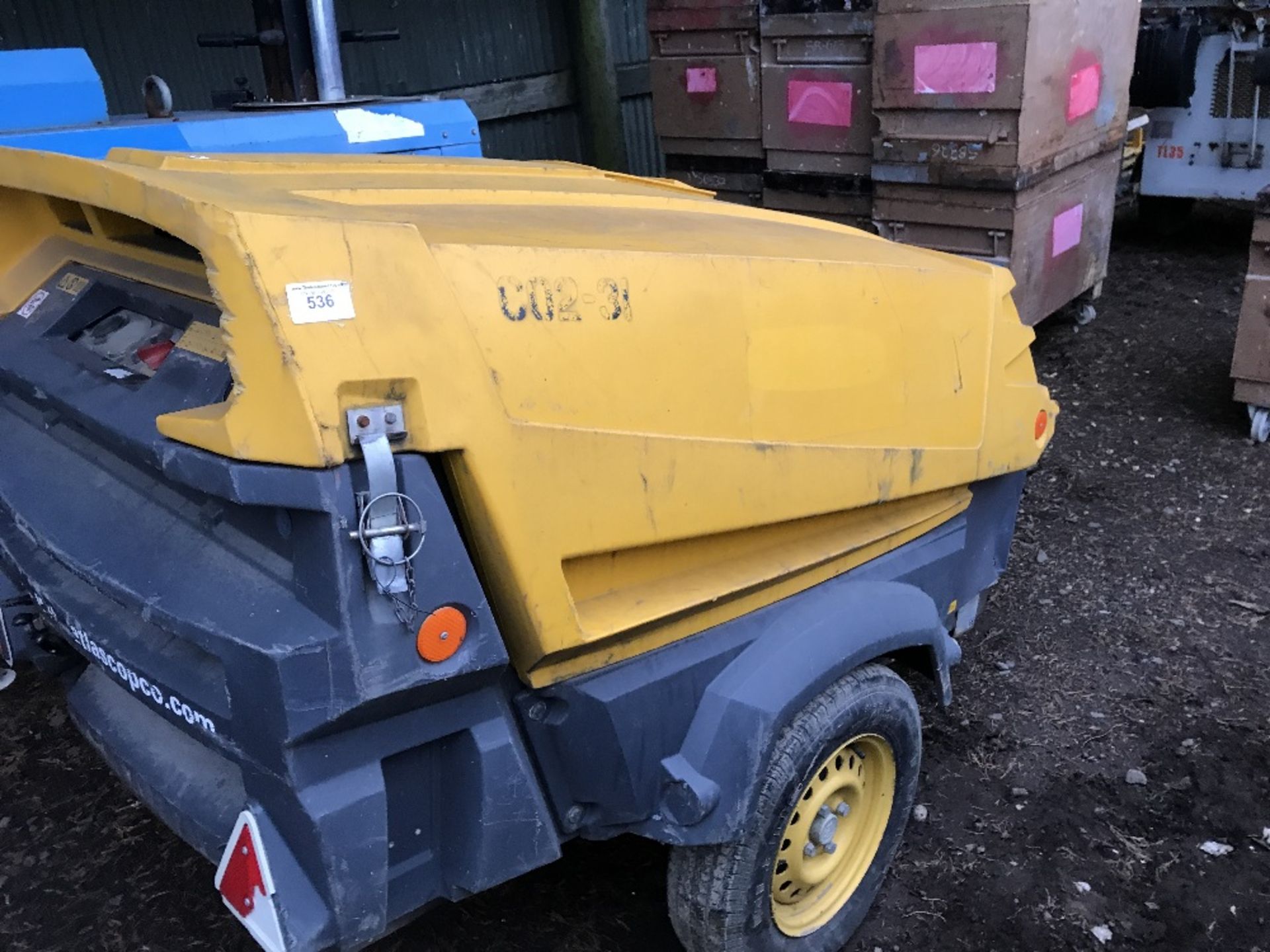 ATLAS COPCO XAS67 COMPRESSOR YEAR 2008 SN:8073477 WHEN TESTED WAS SEEN TO RUN AND MAKE AIR PN:CO2-