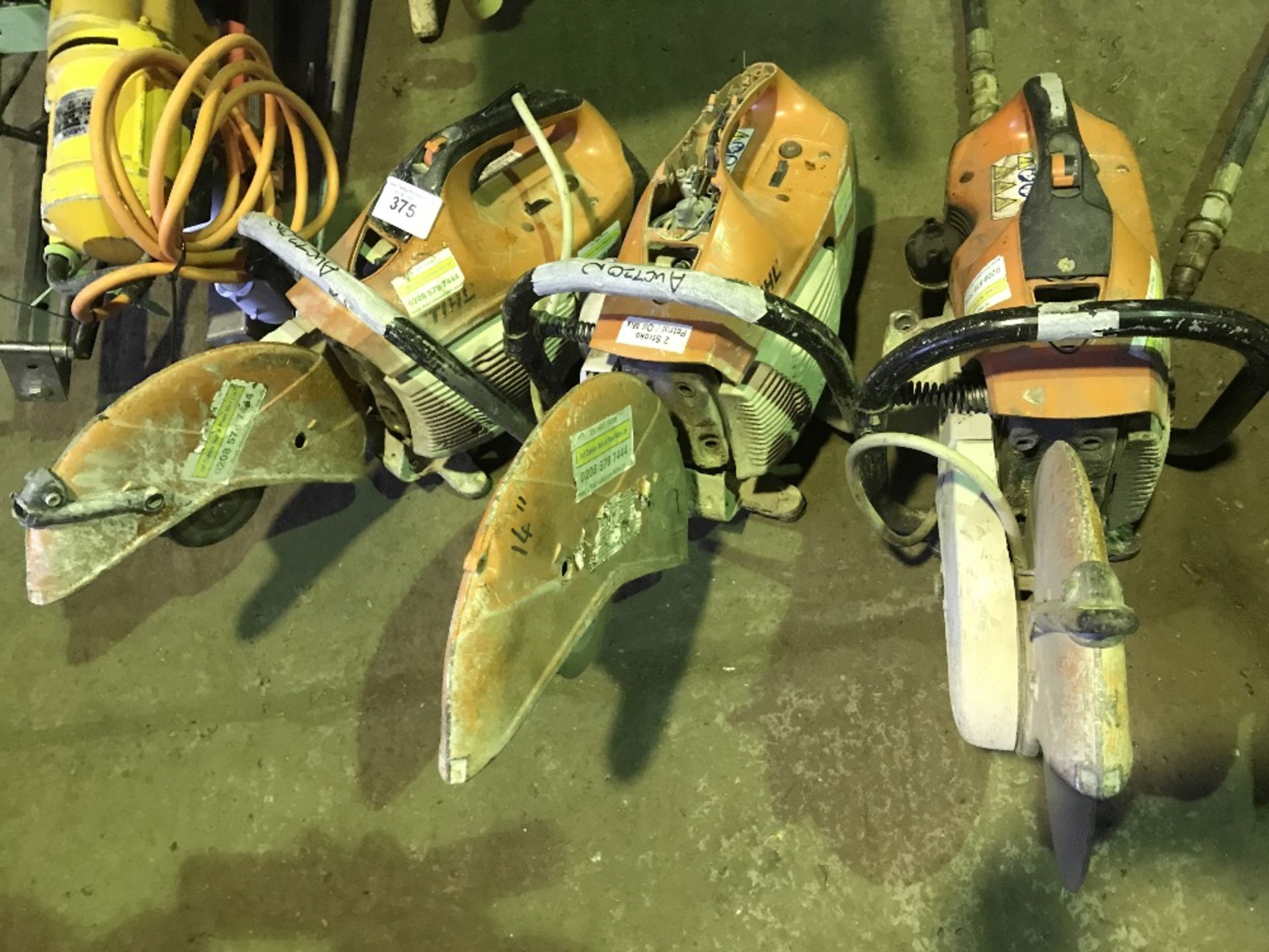 3 X STIHL TS410 PETROL SAWS FOR SPARES/REPAIR