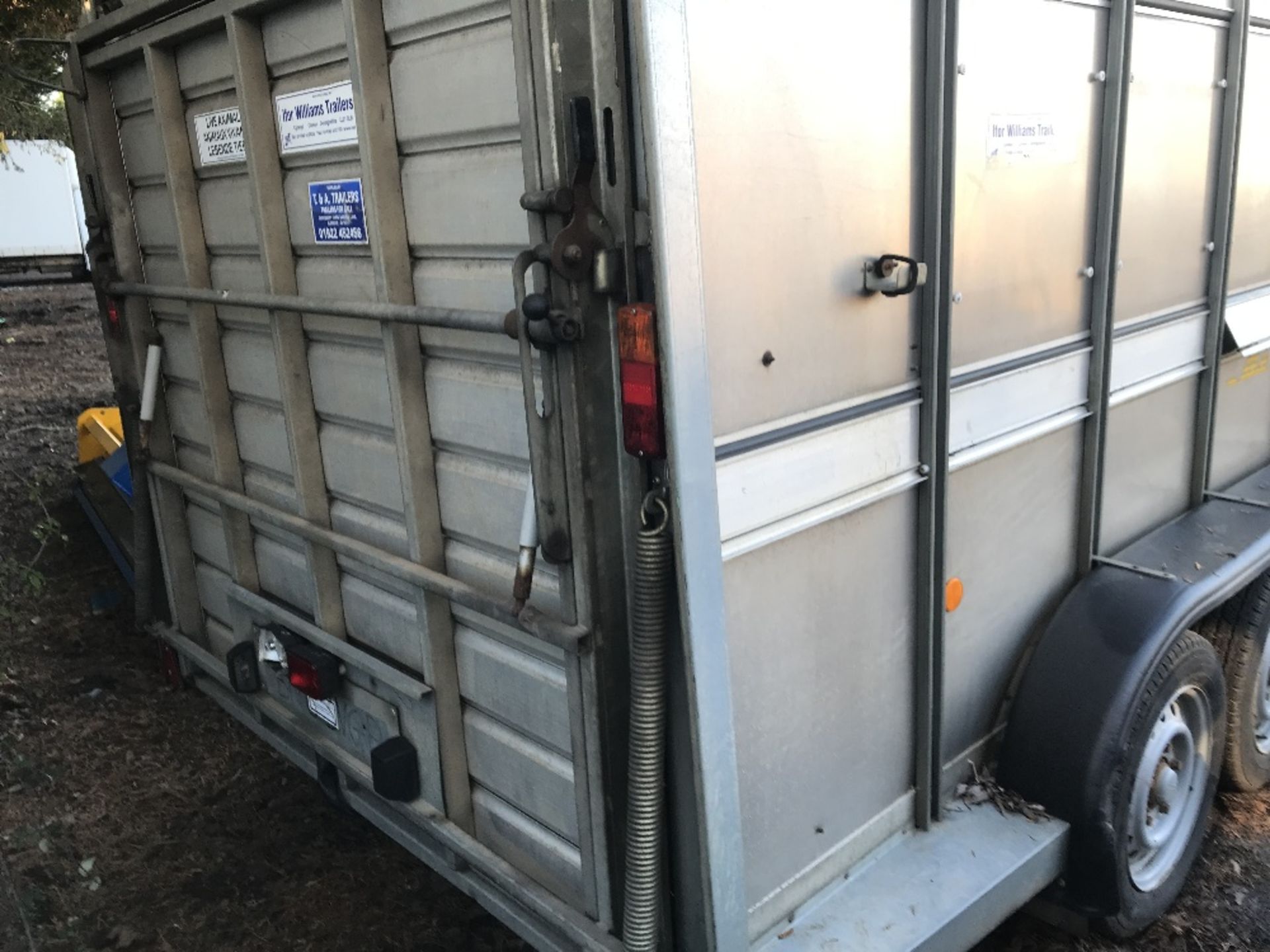 Ifor Williams triaxled livestock trailer with sheep decks, yr2012, previously lightly damaged/ - Image 5 of 11