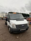 FORD TRANSIT TWIN WHEELED BEAVERTAIL PLANT BODY TRUCK WITH RAMPS . REG:RJ13KXH