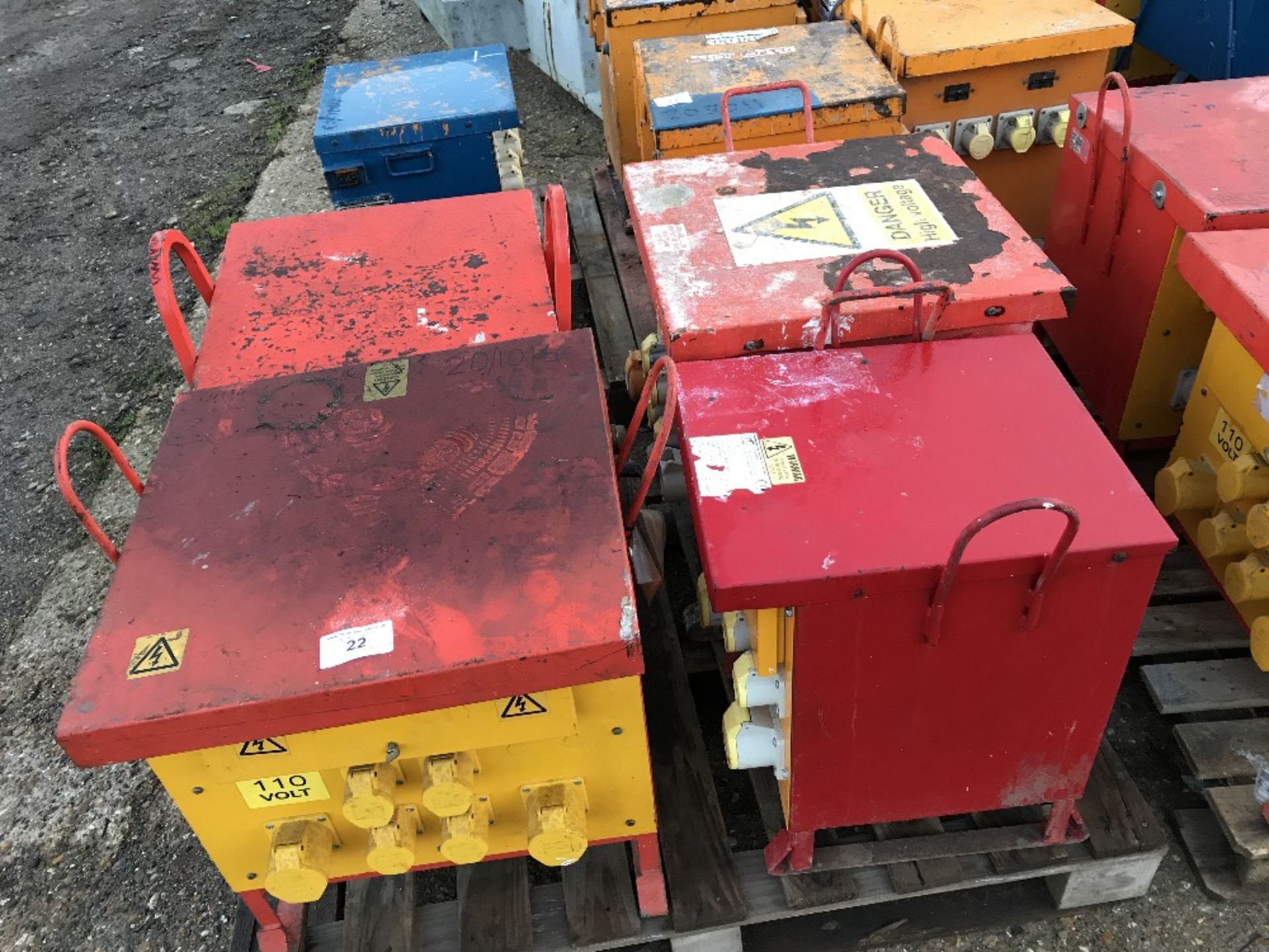 PALLET OF 4 X SITE TRANSFORMERS, UNTESTED